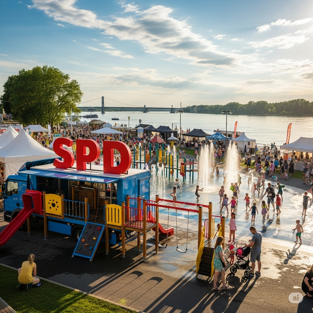 Trefft uns am Wasserspielplatz